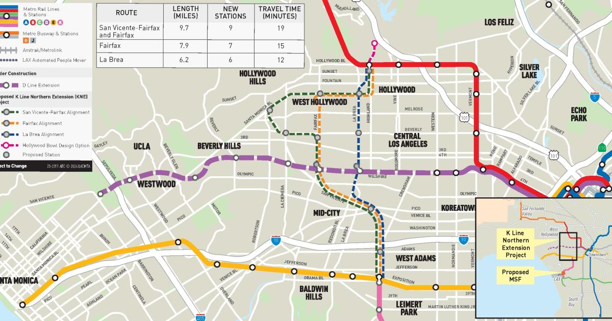 Draft EIR released for K Line's northern extension | Urbanize LA